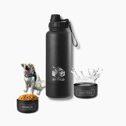 Botella de acero inoxidable 1 Litro | 2 en 1 con stickers incluidos